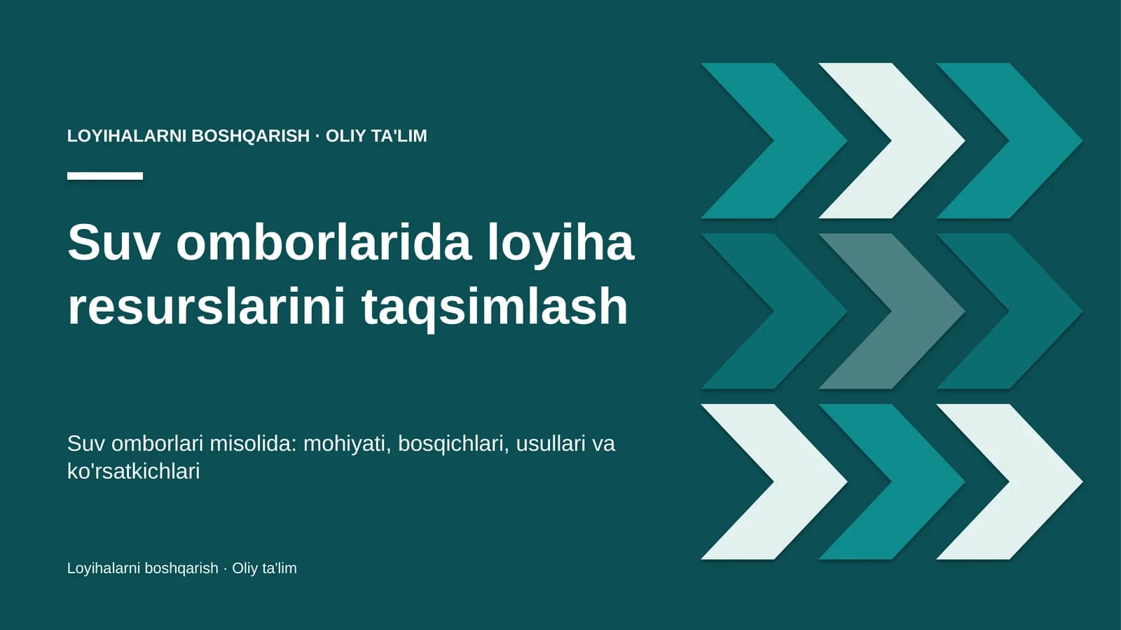 suv omborlarida loyiha resurslarini taqsimlash 8816