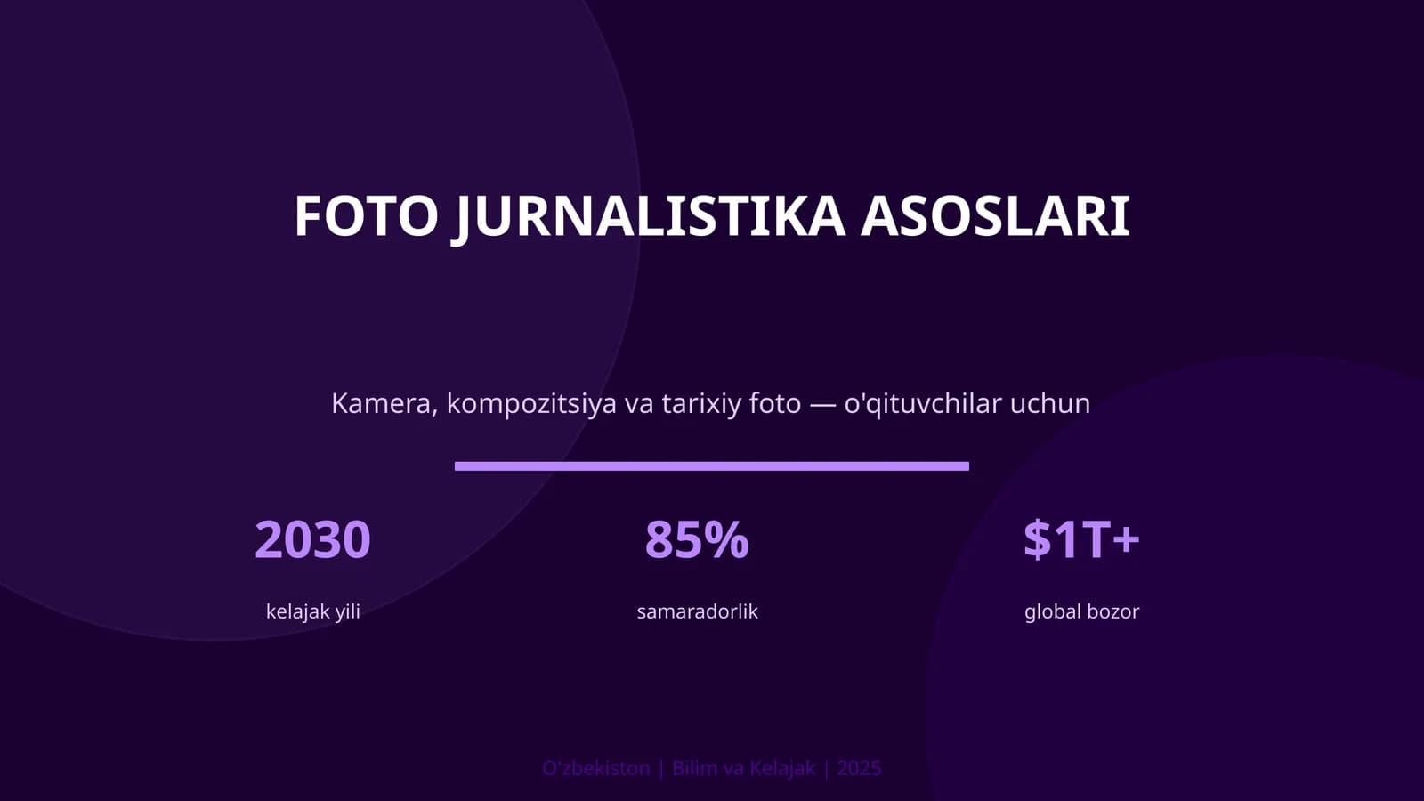 FOTO JURNALISTIKA ASOSLARI