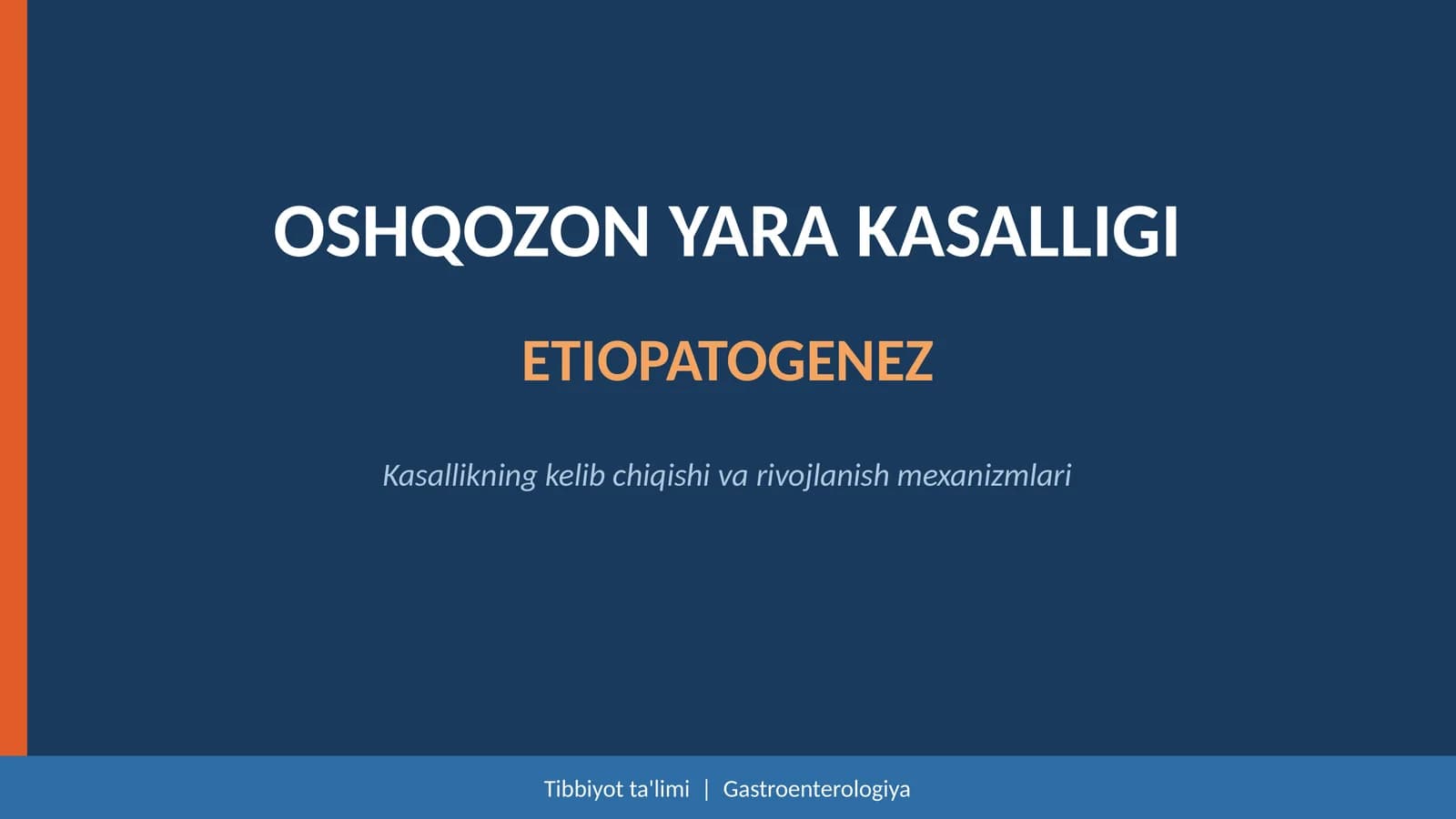 Oshqozon Yara Kasalligi
