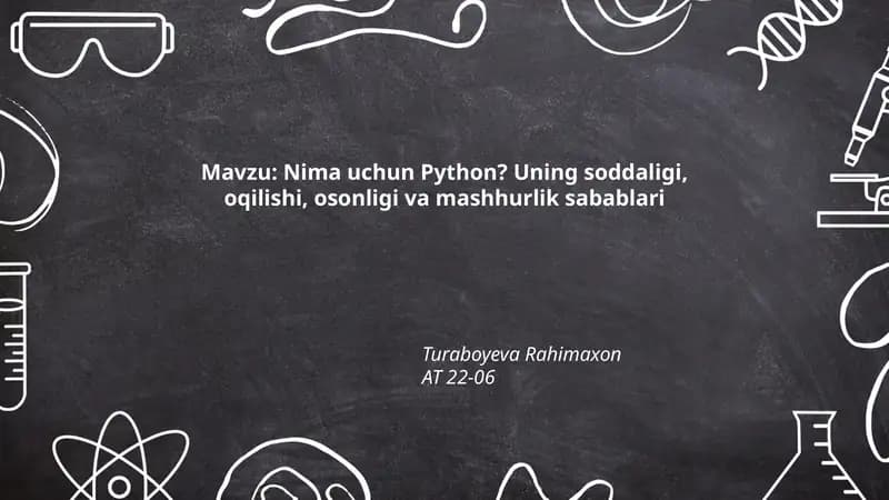 Nima uchun Python?