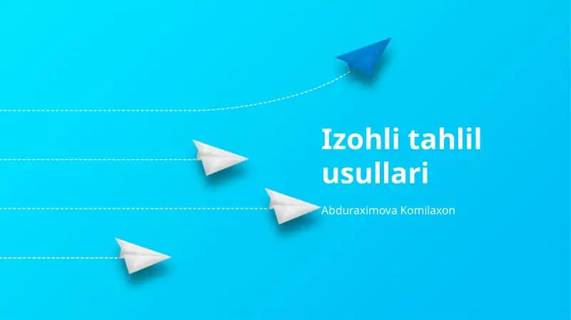 Izohli tahlil usullari