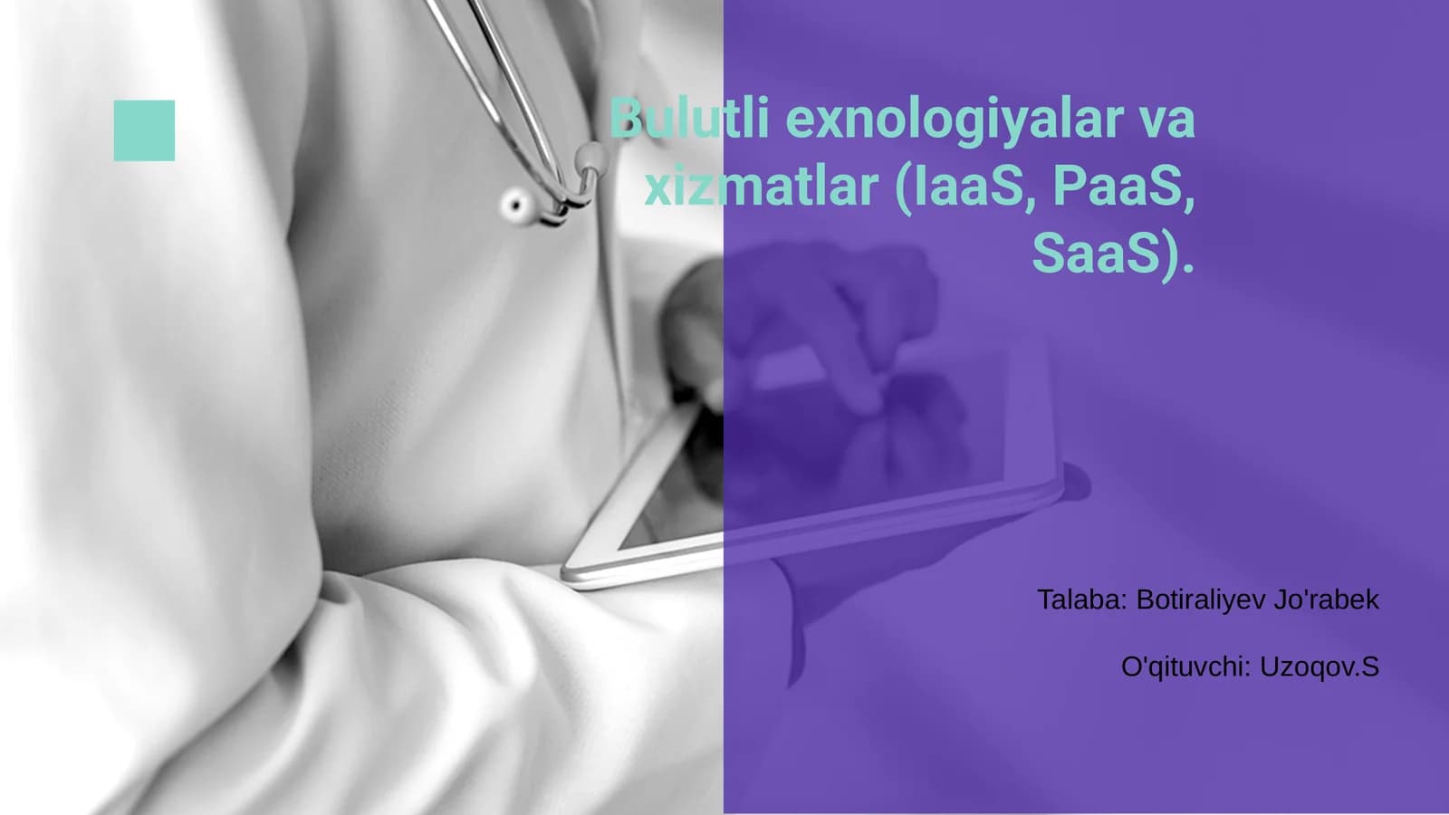 Bulutli exnologiyalar va xizmatlar (IaaS, PaaS, SaaS)