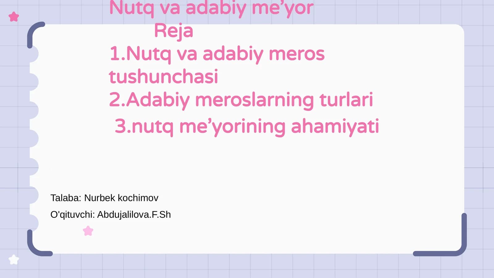 Nutq va adabiy me’yor
