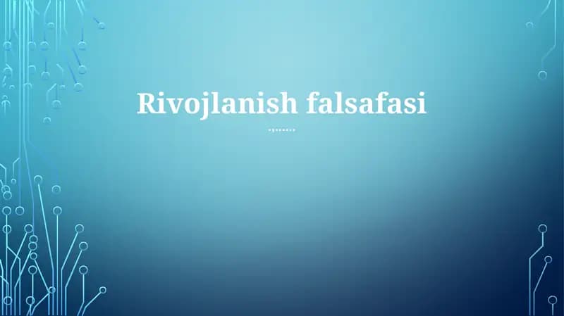 Rivojlanish falsafasi