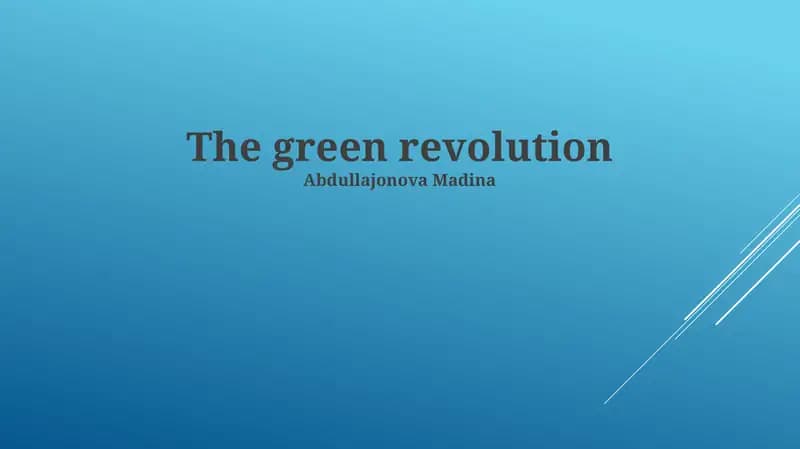 The Green Revolution