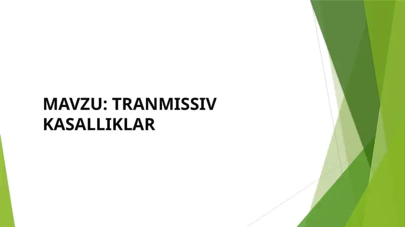 Transmissiv Kasalliklar