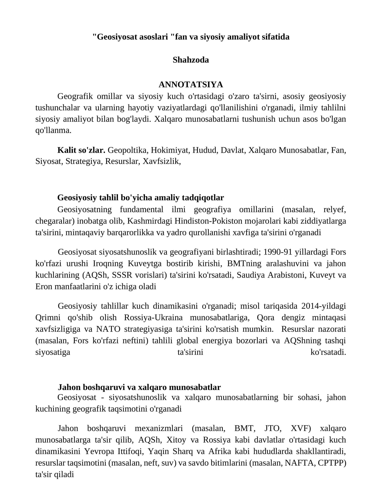 Geosiyosat asoslari