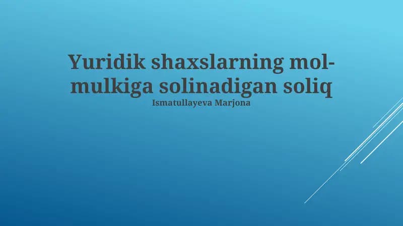 Soliq hisobotini topshirish tartibi