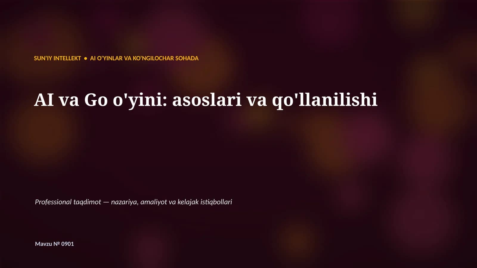 AI va Go o'yini: Asoslari va qo'llanilishi