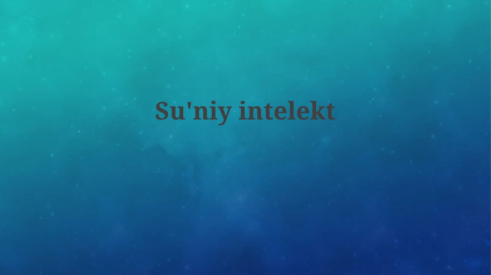 Su'niyintelekt