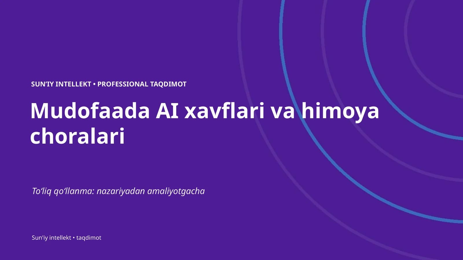 Mudofaada AI xavflari va himoya choralari