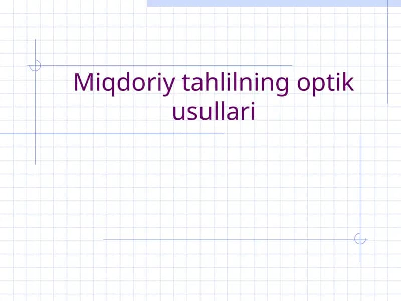 Miqdoriy tahlilning optik usullari