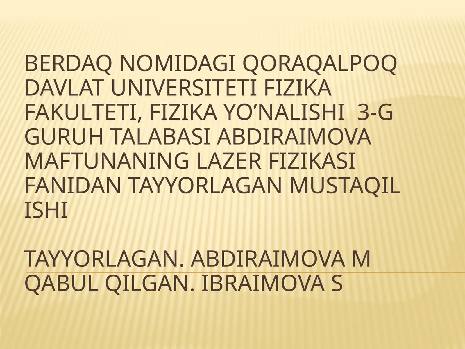Lazerlarning yaratilishi tarixi va bosqichlari
