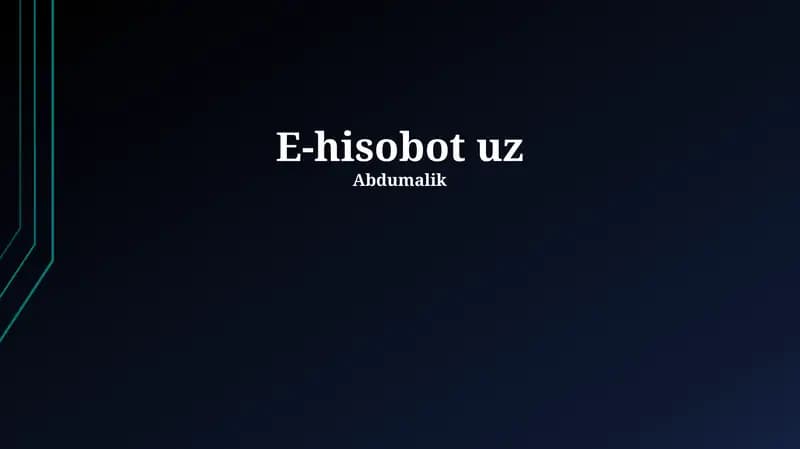E-hisobot.uz