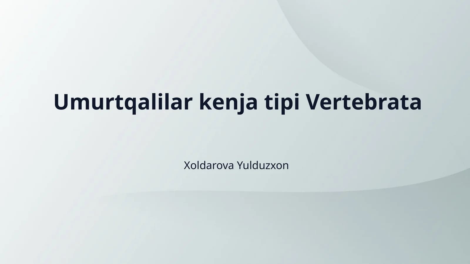 Umurtqalilar kenja tipi Vertebrata