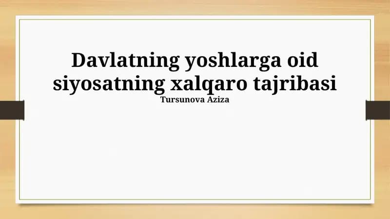 Kanadaning Yoshlar Siyosati Dasturlari