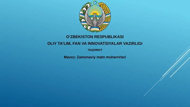 Zamonaviymatnmuharrirlari