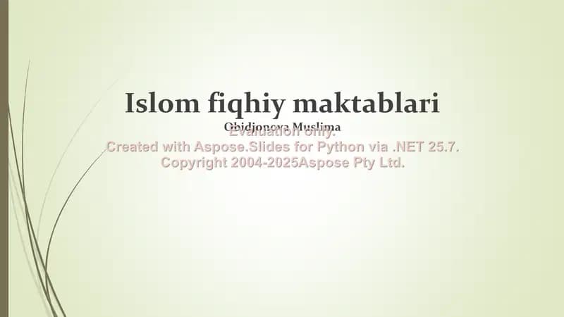 Islom fiqhiy maktablari