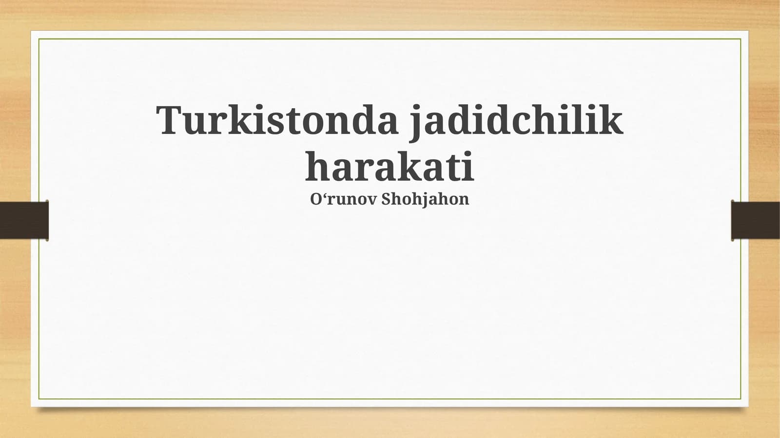 Turkistonda jadidchilik harakati