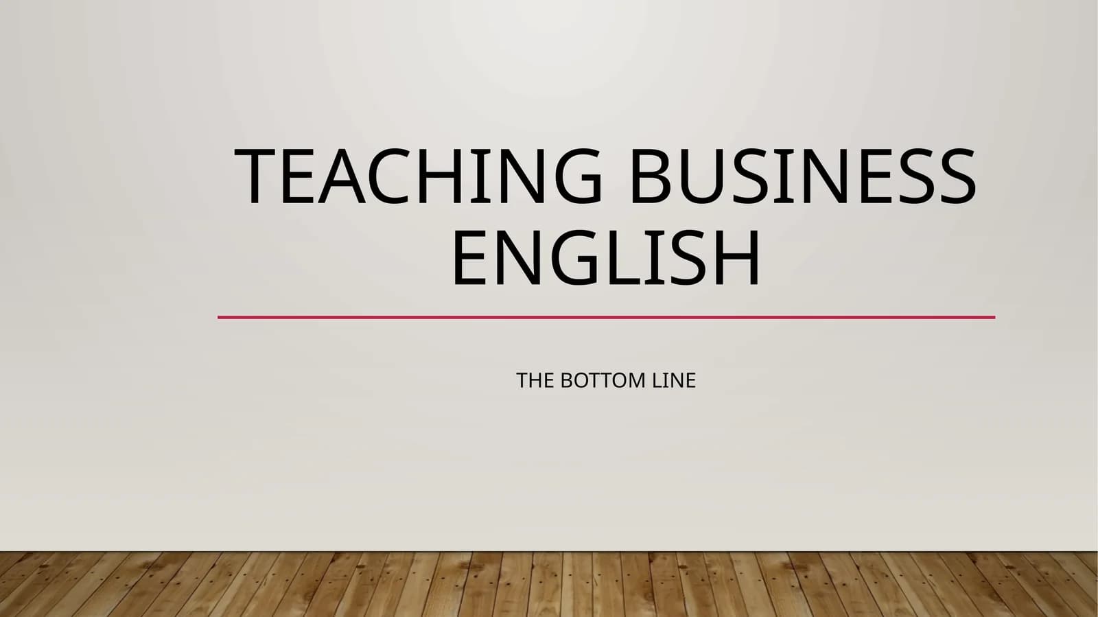 Teaching Business English