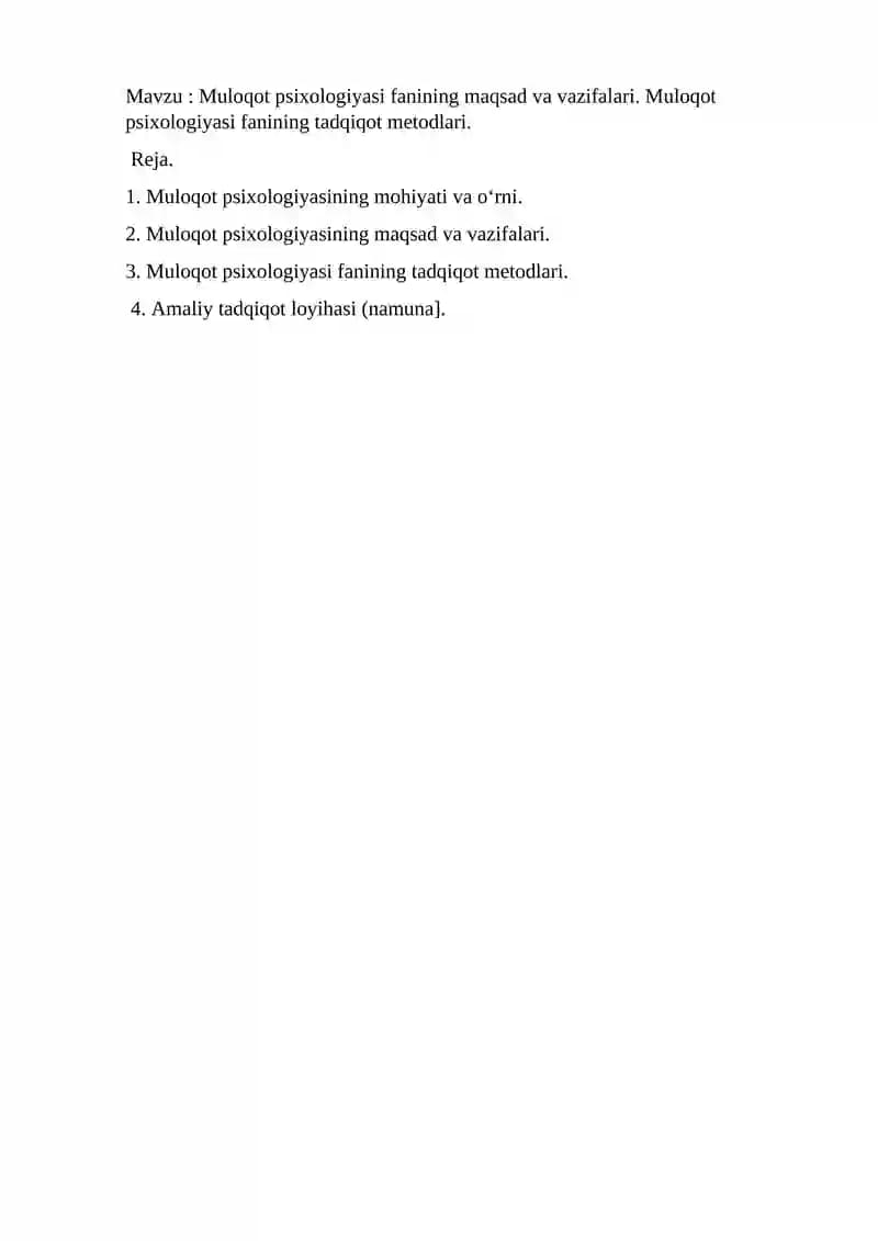 Muloqot psixologiyasi