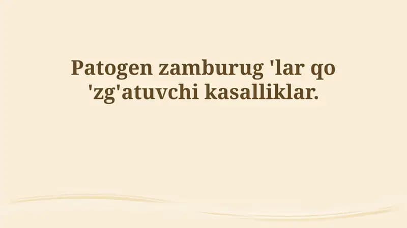 Zamburug'li kasalliklar