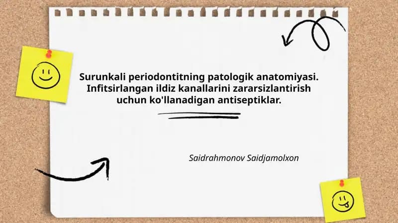 Surunkali periodontitning patologik anatomiyasi