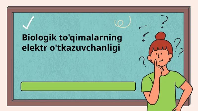 Biologik to'qimalarning elektr o'tkazuvchanligi