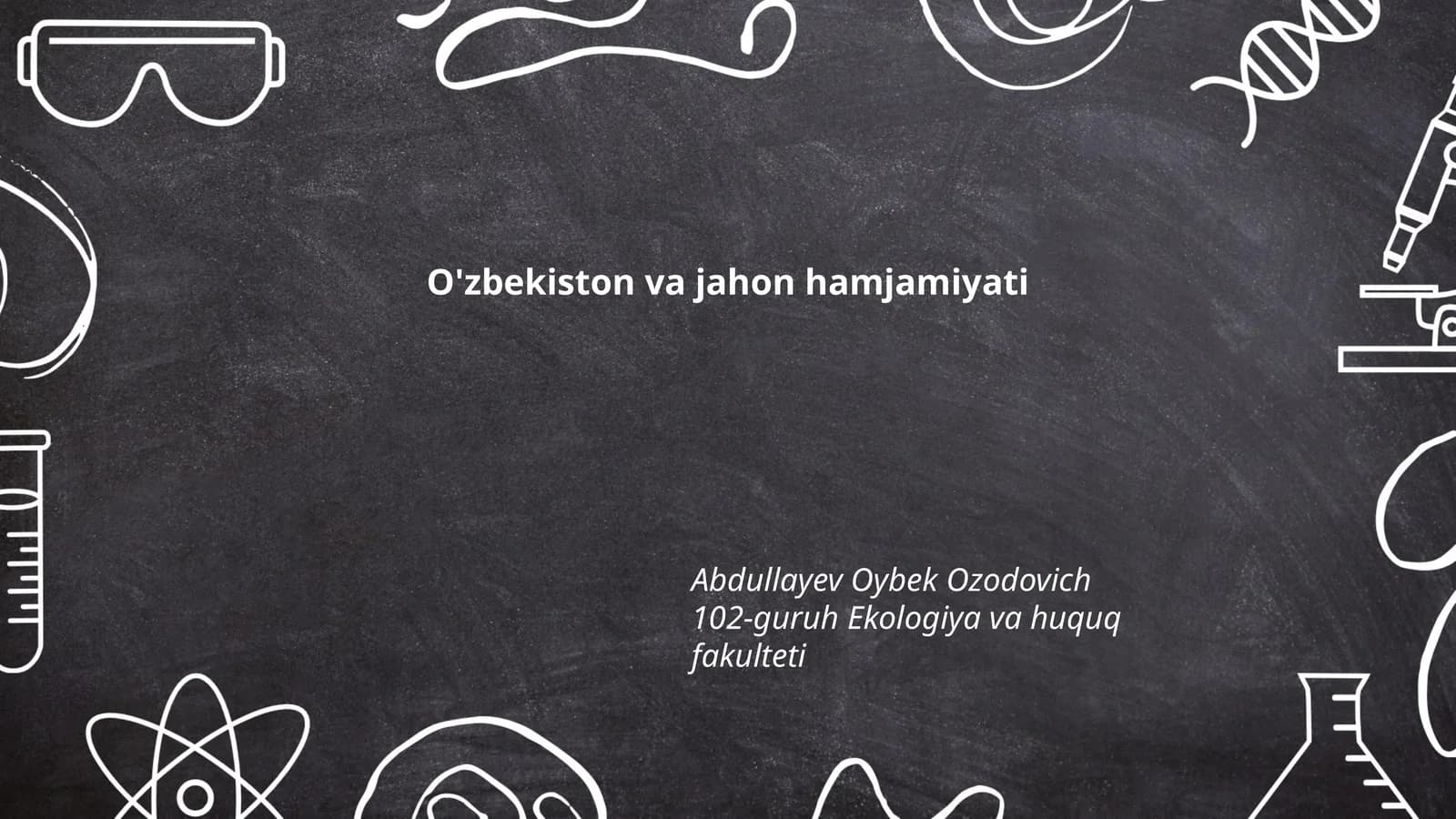 O'zbekiston va jahon hamjamiyati