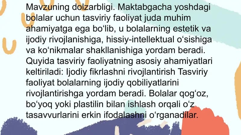 Tasviriy Faoliyat