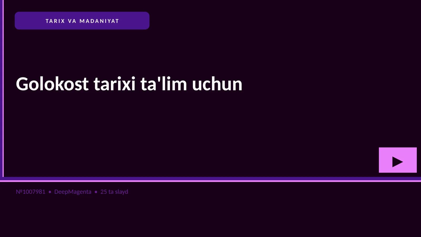 Golokost tarixi ta'lim uchun