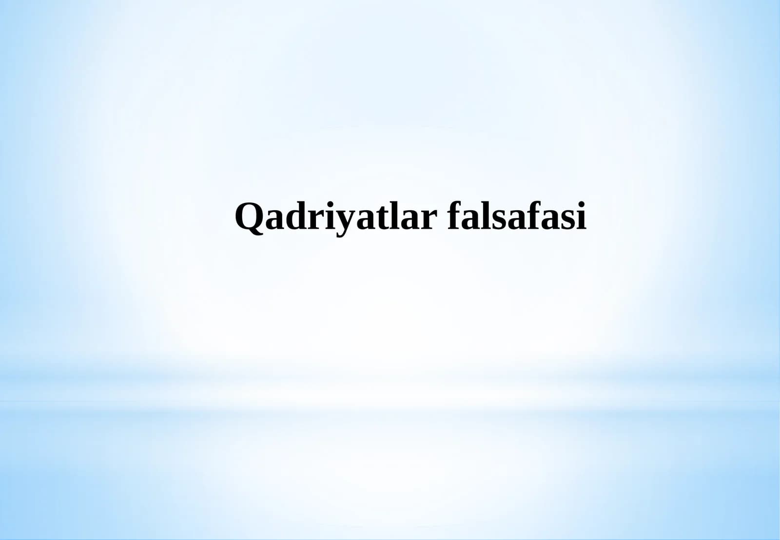 Qadriyatlarfalsafasi