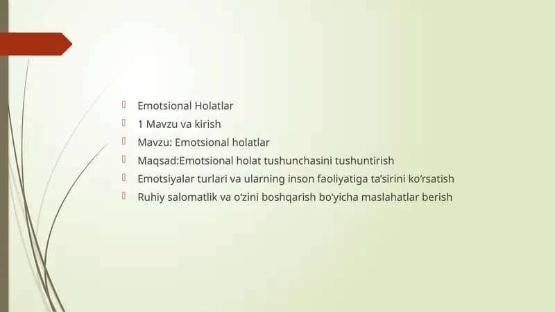 Emotsional Holatlar