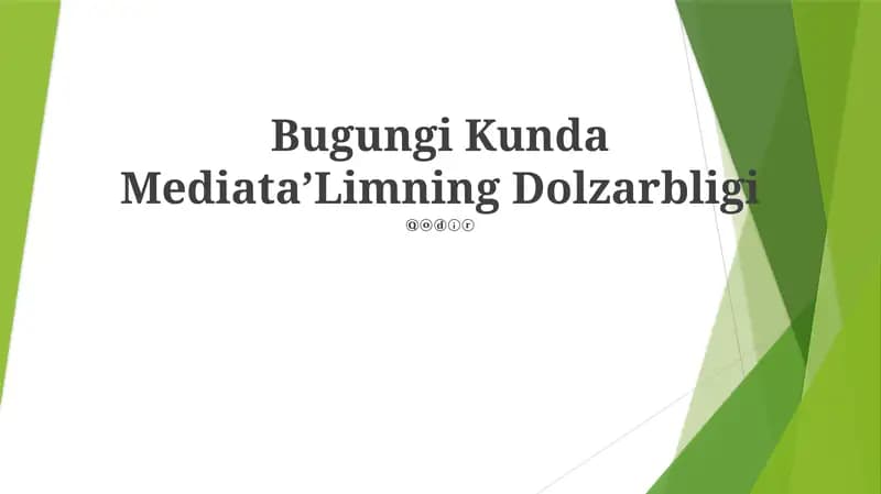 Mediata’Limning Dolzarbligi