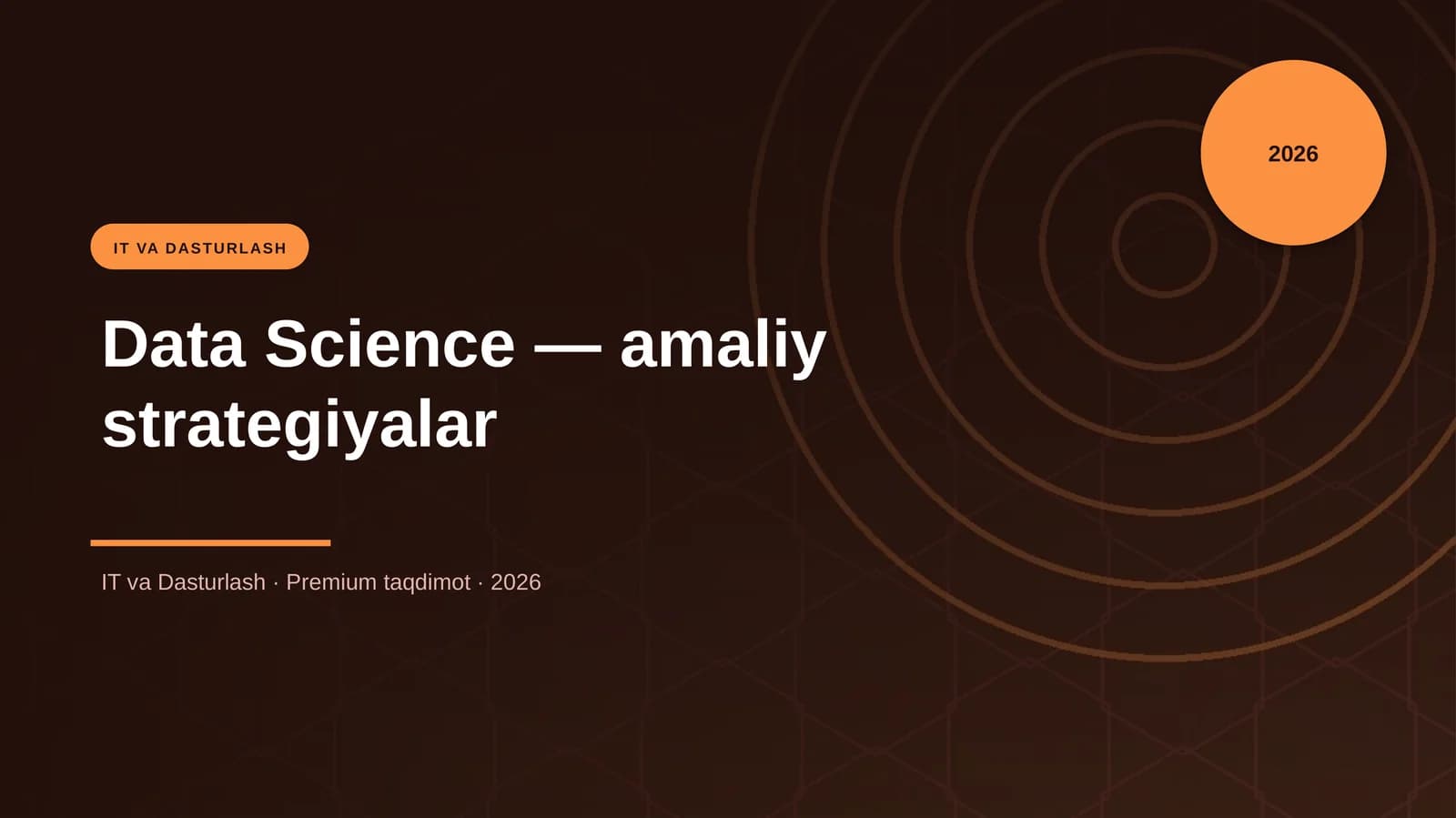 Data Science — amaliy strategiyalar