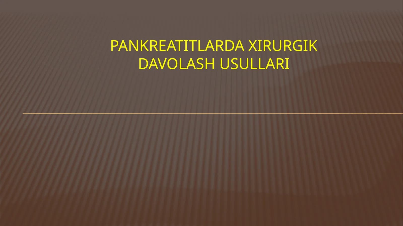 Pankreatitlarda xirurgik davolash usullari