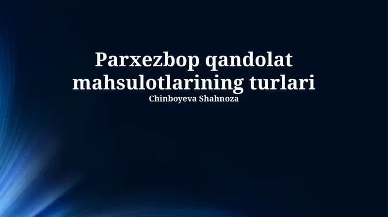 Shokolad mahsulotlari