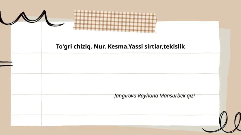 To'g'ri chiziq