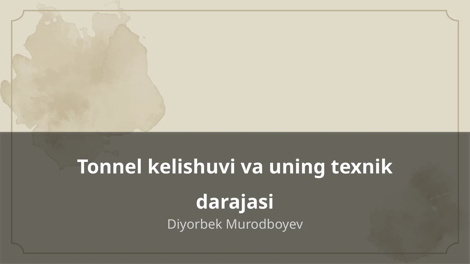 Tonnel kelishuvi va uning texnik darajasi
