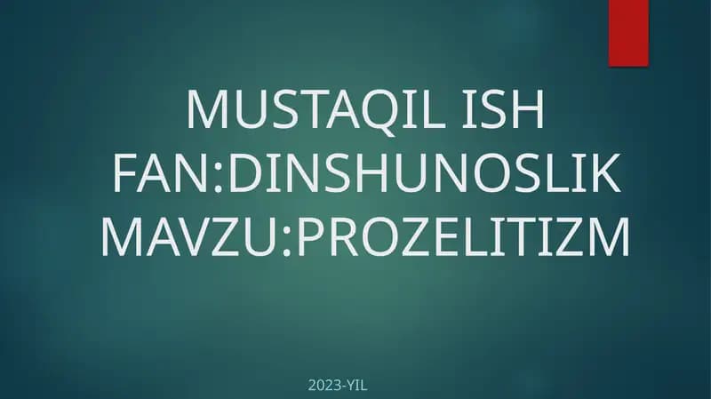 Prozelitizm