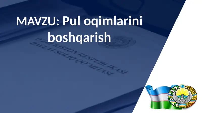 Pul mablag‘larini boshqarish