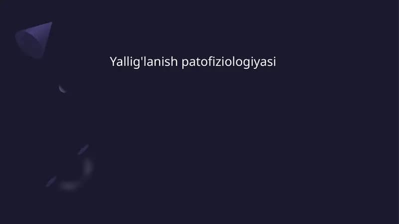 Yallig'lanish patofiziologiyasi