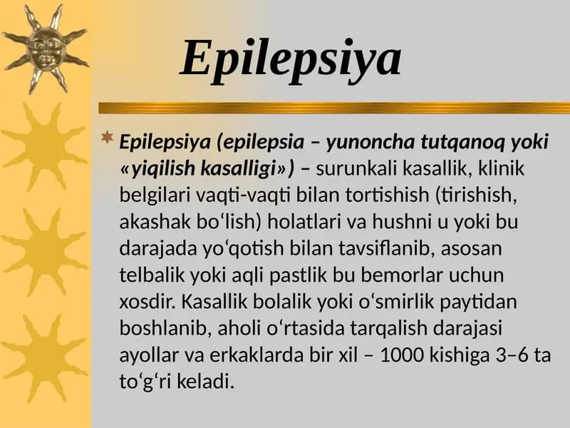 Epilepsiya