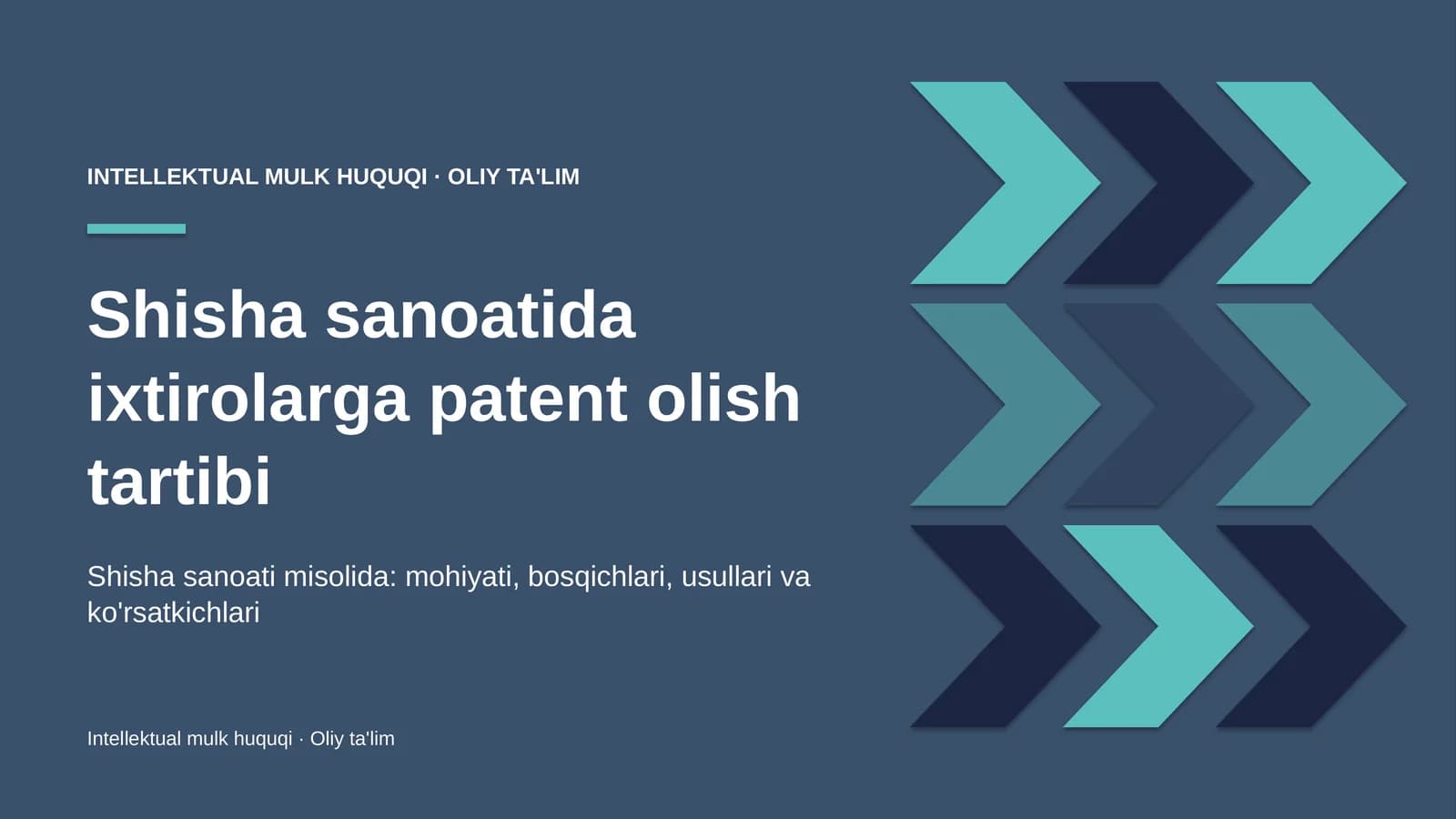 shisha sanoatida ixtirolarga patent olish tartibi 3689