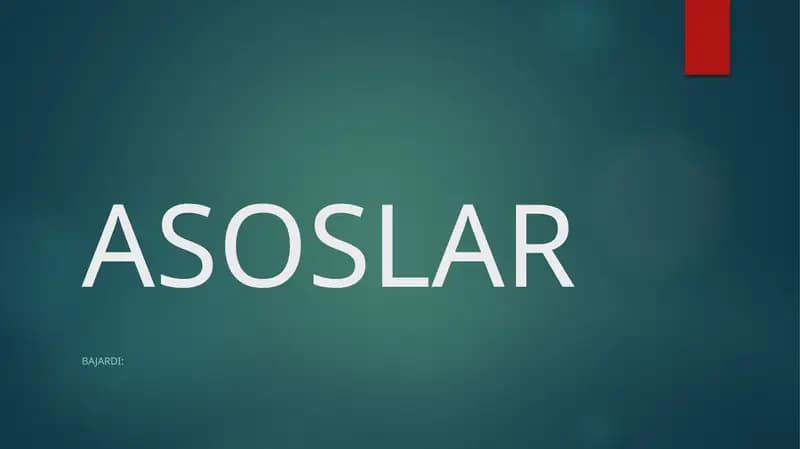 Asoslar
