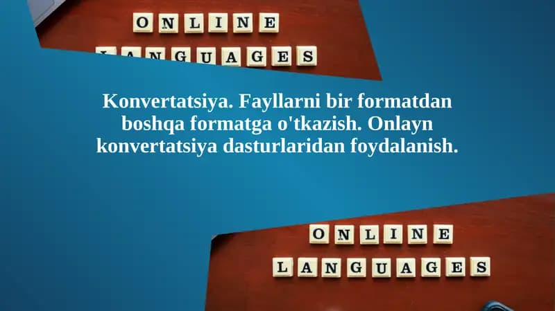 Onlayn konvertatsiya dasturlari