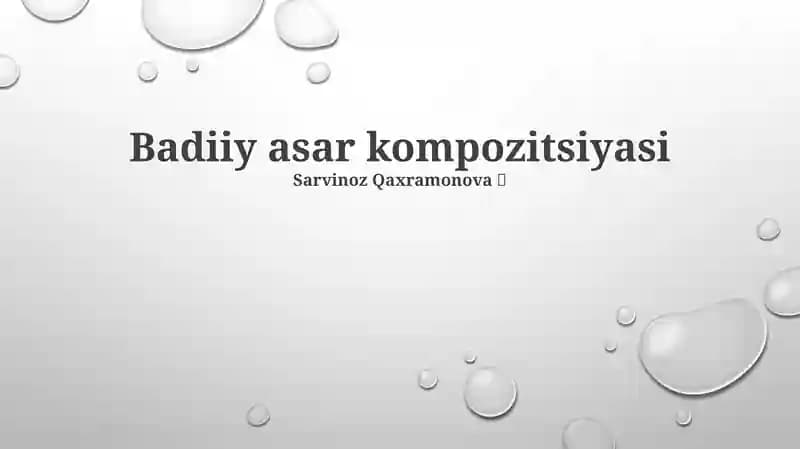 Badiiy asar kompozitsiyasi
