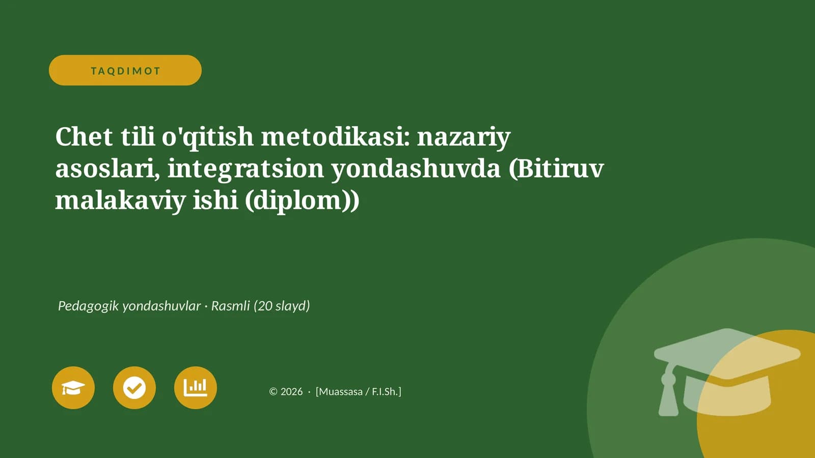 Chet tili o'qitish metodikasi: nazariy asoslari