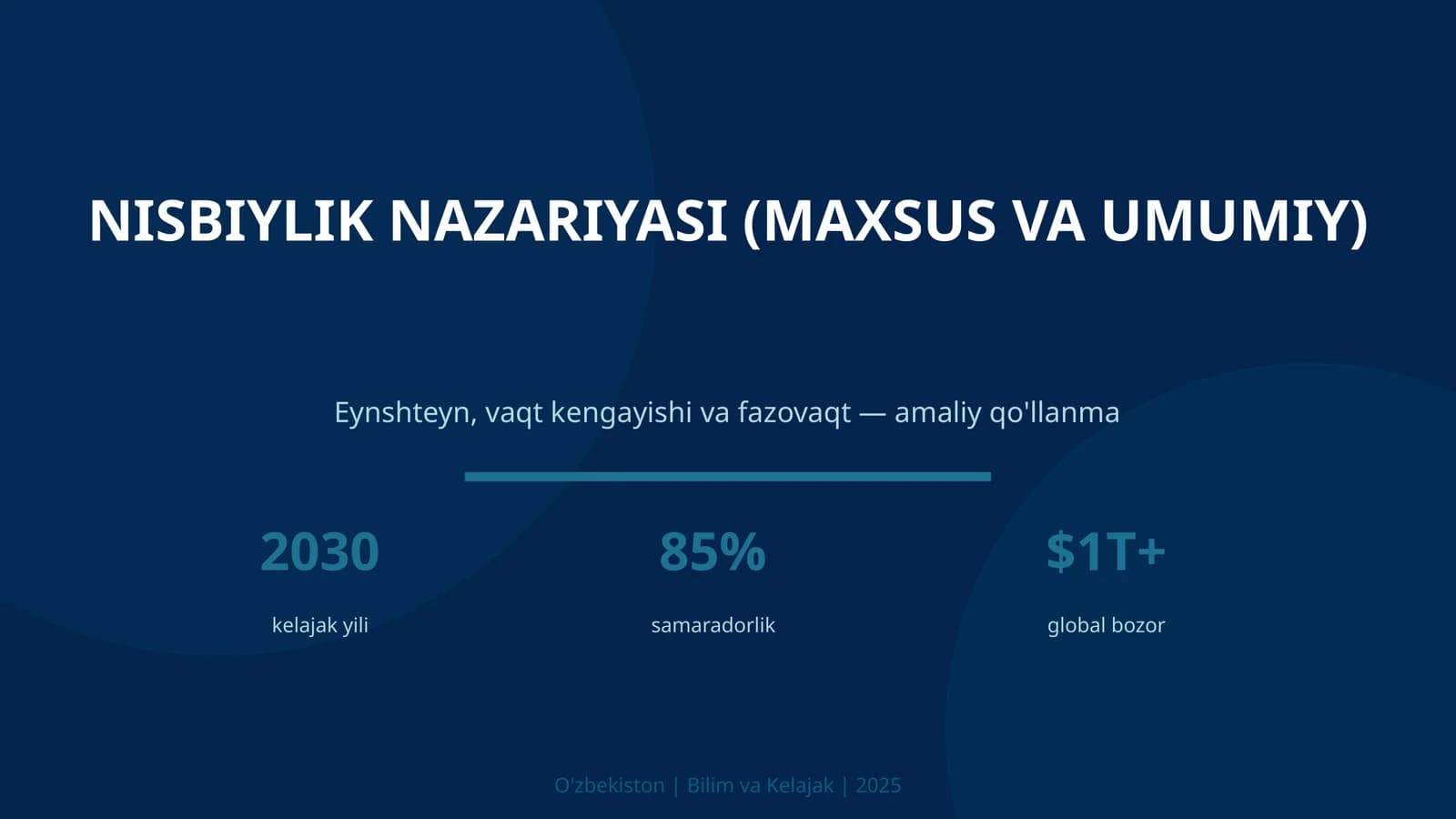 Nisbiylik nazariyasi (maxsus va umumiy)