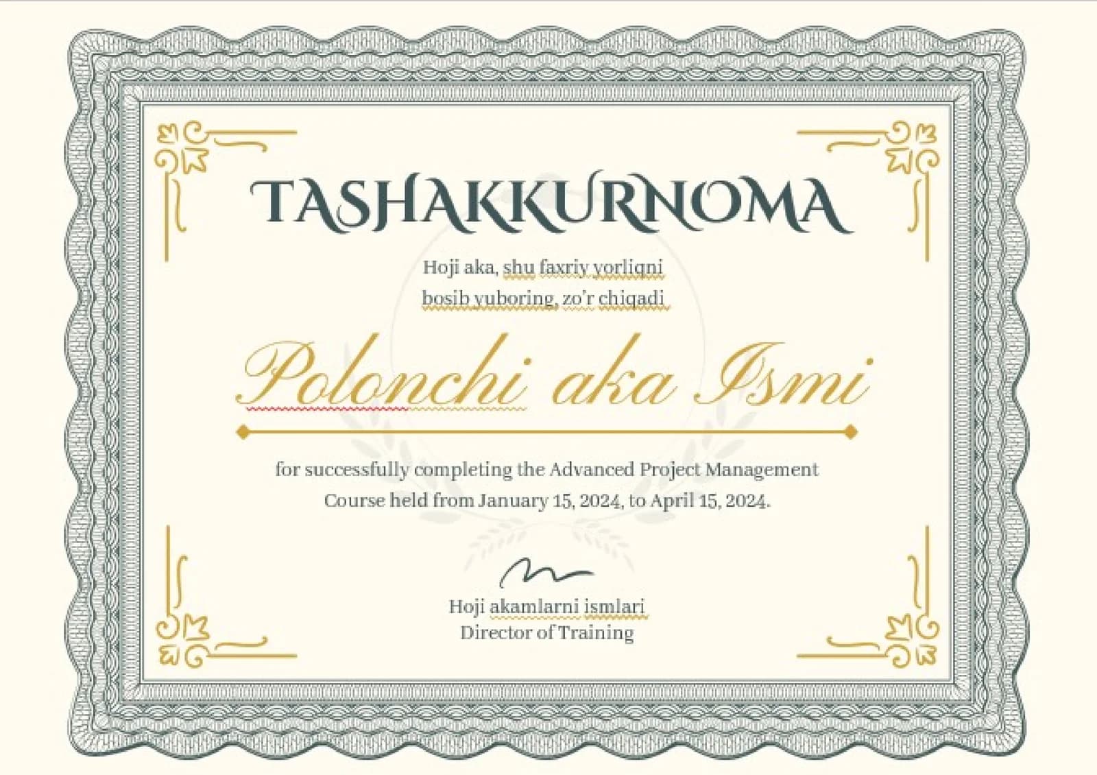 Tashakkurnoma